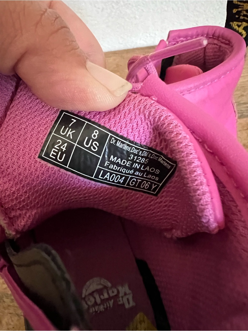 Dr.Martens 31285 Pink Lace Up Boots Size 8 - Picture 10 of 12